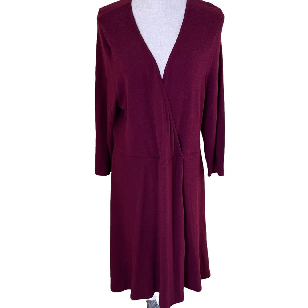 torrid Burgundy Cross Draped Skater Dress 2